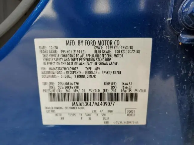 2021 FORD ECOSPORT SE  