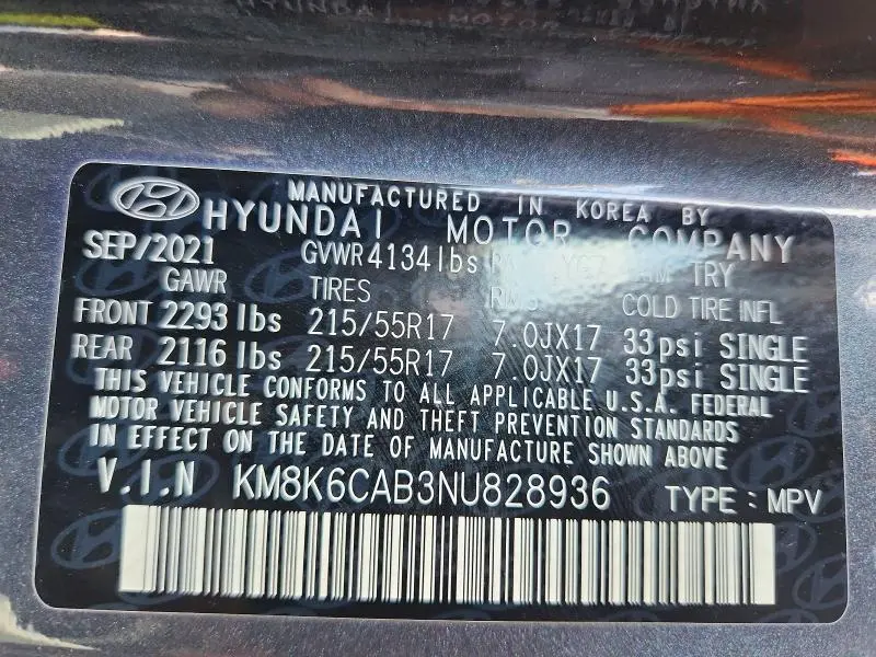 2022 HYUNDAI KONA SEL  
