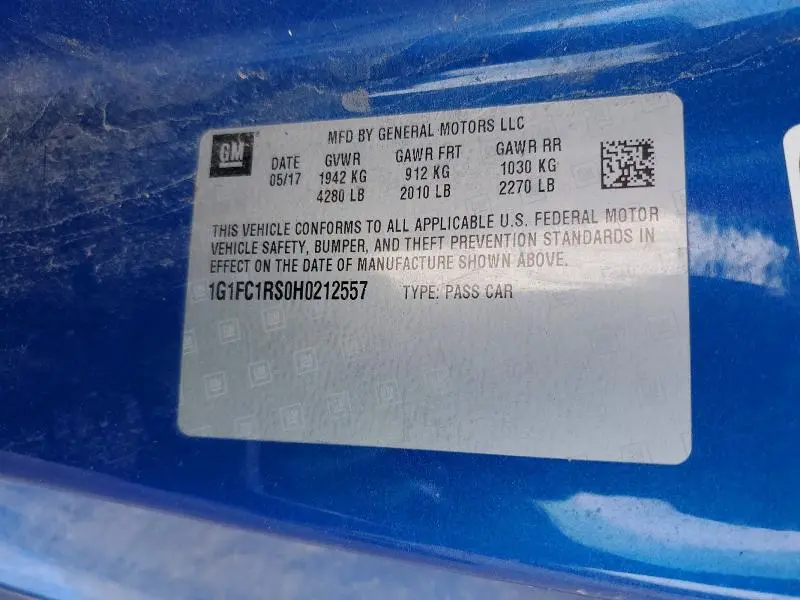 2017 CHEVROLET CAMARO LT  