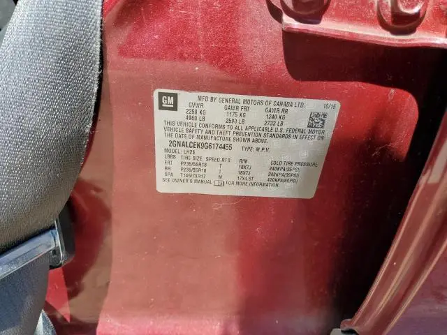 2016 CHEVROLET EQUINOX LT  