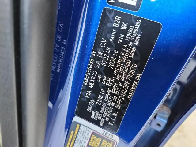 2024 KIA FORTE LX  