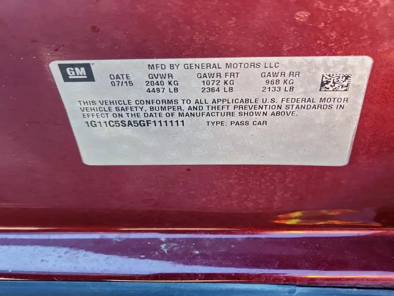 2016 CHEVROLET MALIBU LIMITED LT  