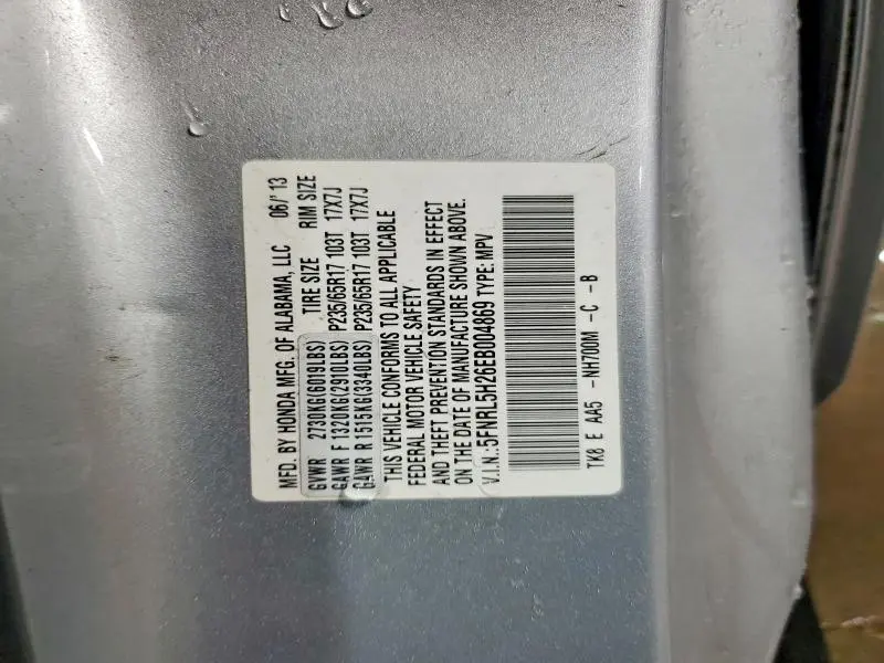 2014 HONDA ODYSSEY LX  