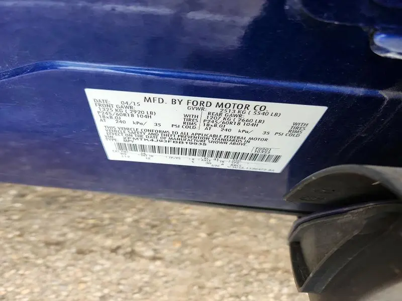 2015 FORD EDGE SEL  