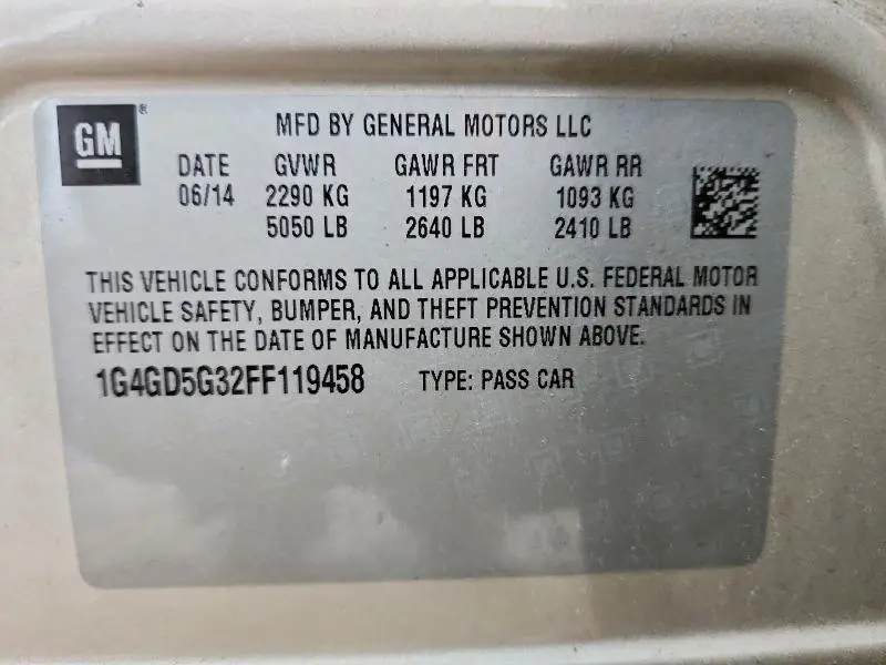 2015 BUICK LACROSSE PREMIUM  