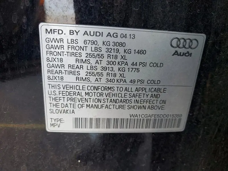 2013 AUDI Q7 PREMIUM  