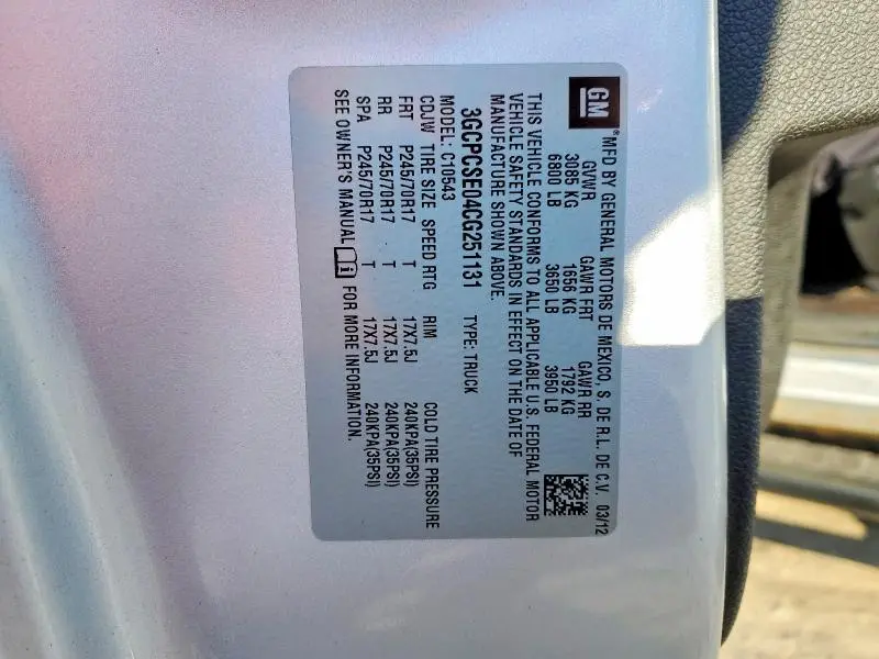 2012 CHEVROLET SILVERADO C1500 LT  