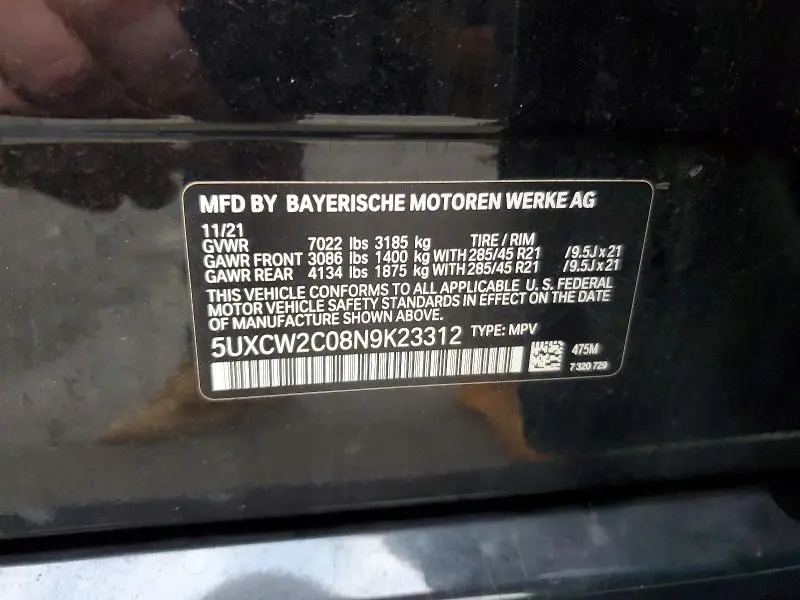 2022 BMW X7 XDRIVE40I  