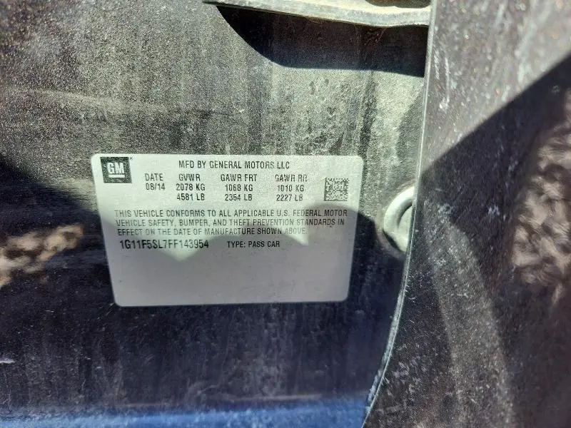 2015 CHEVROLET MALIBU LTZ  