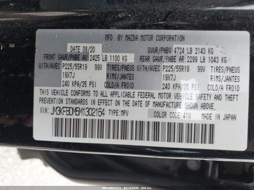 2021 MAZDA CX-5 GRAND TOURING