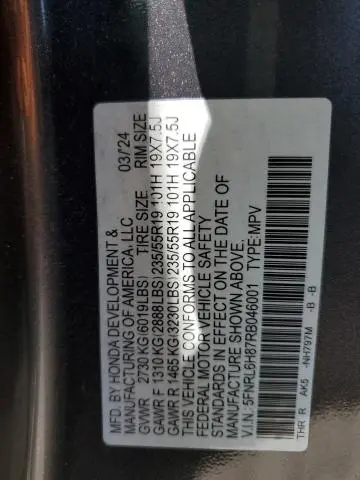 2024 HONDA ODYSSEY TOURING  