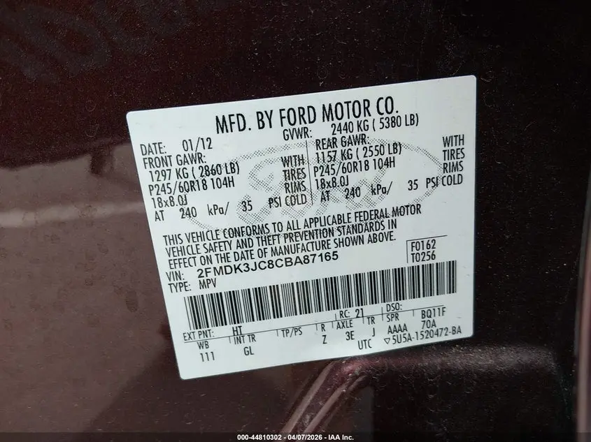 2012 FORD EDGE SEL