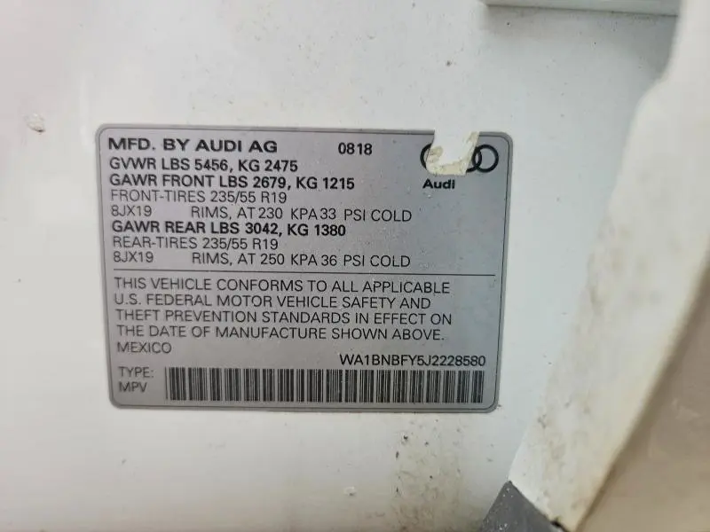 2018 AUDI Q5 PREMIUM PLUS  