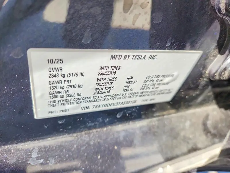 2026 TESLA MODEL Y   