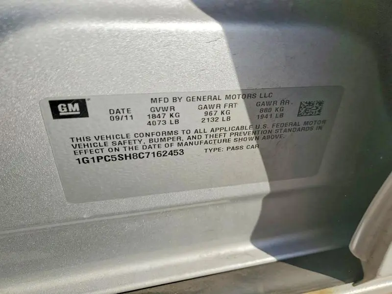 2012 CHEVROLET CRUZE LS  