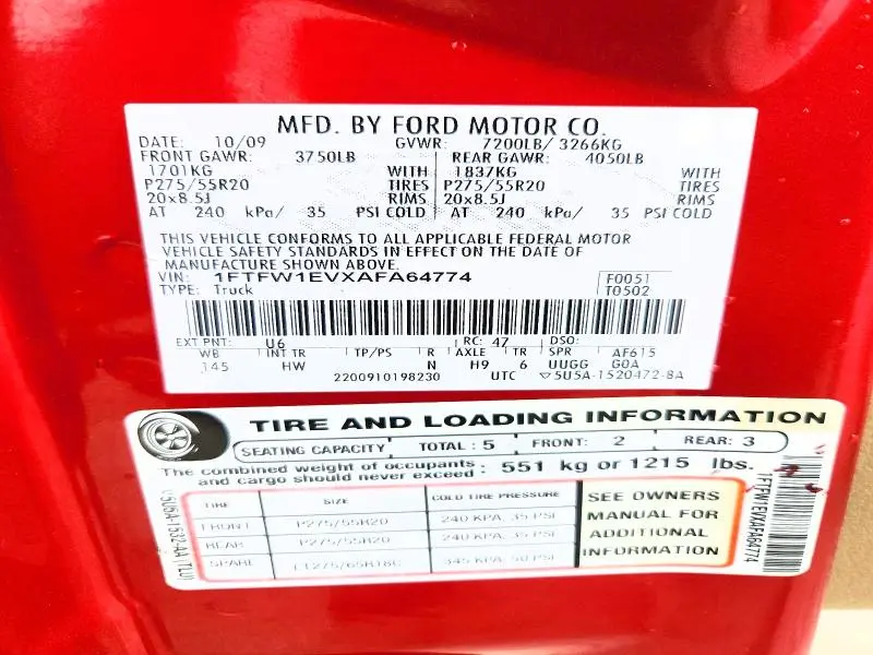 2010 FORD F150 SUPERCREW  