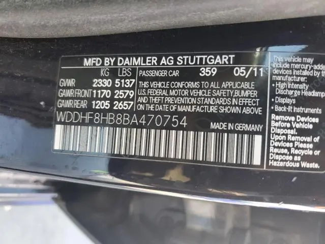 2011 MERCEDES-BENZ E 350 4MATIC  