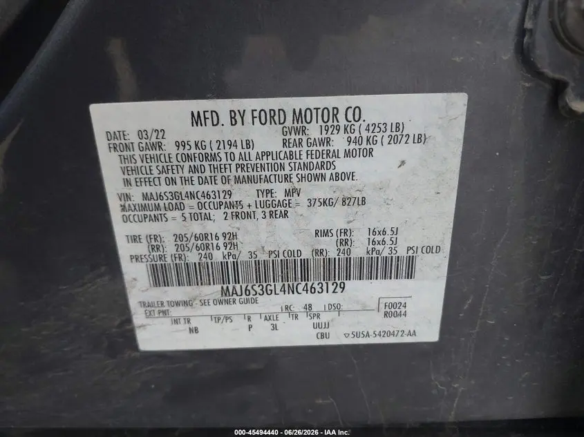 2022 FORD ECOSPORT SE