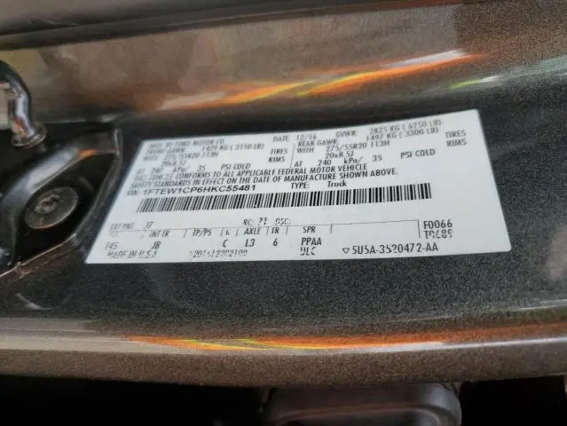 2017 FORD F150 SUPERCREW  