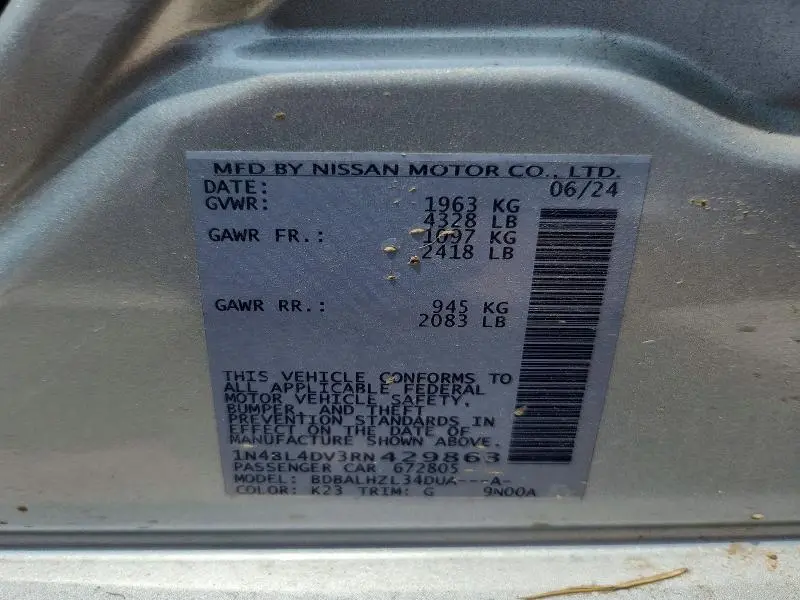 2024 NISSAN ALTIMA SV  