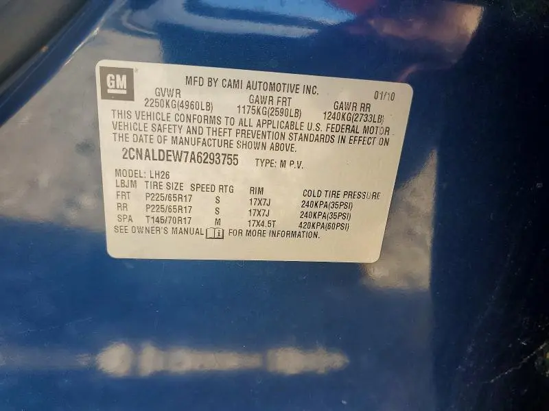 2010 CHEVROLET EQUINOX LT  