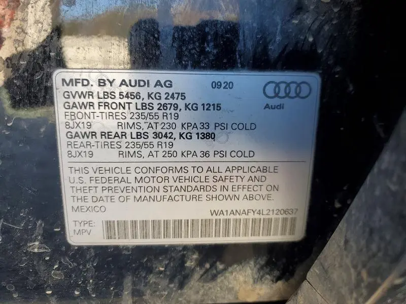 2020 AUDI Q5 PREMIUM  