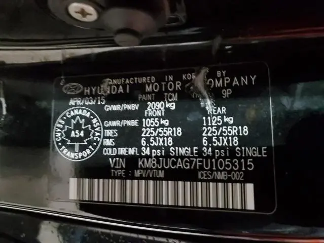 2015 HYUNDAI TUCSON LIMITED  