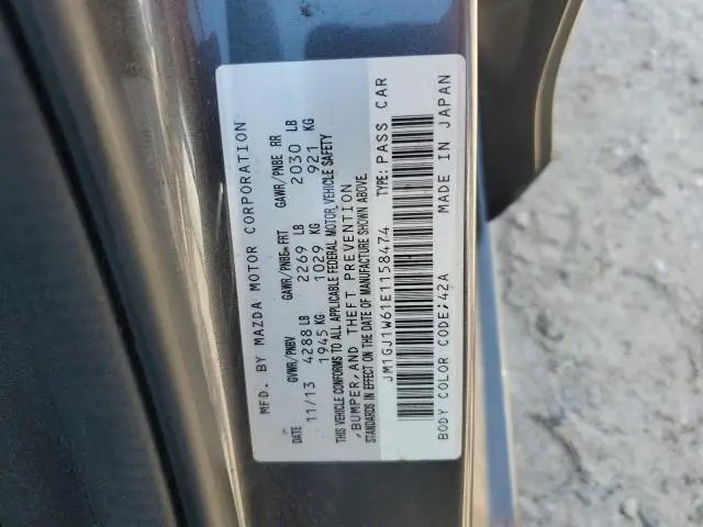 2014 MAZDA 6 GRAND TOURING  