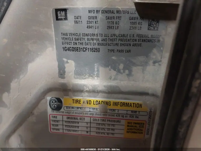 2012 BUICK LACROSSE PREMIUM 1 GROUP