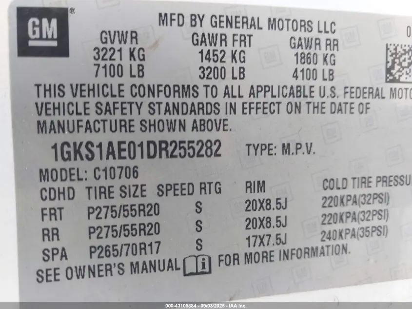 2013 GMC YUKON SLE