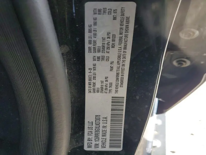 2020 RAM 1500 BIG HORN  