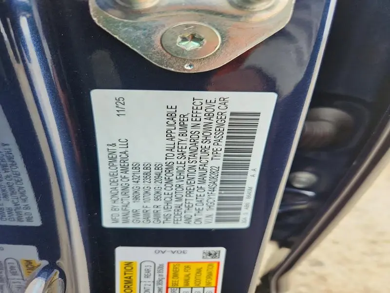 2025 HONDA ACCORD SE  