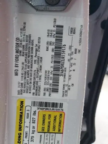 2018 FORD FUSION TITANIUM/PLATINUM HEV  