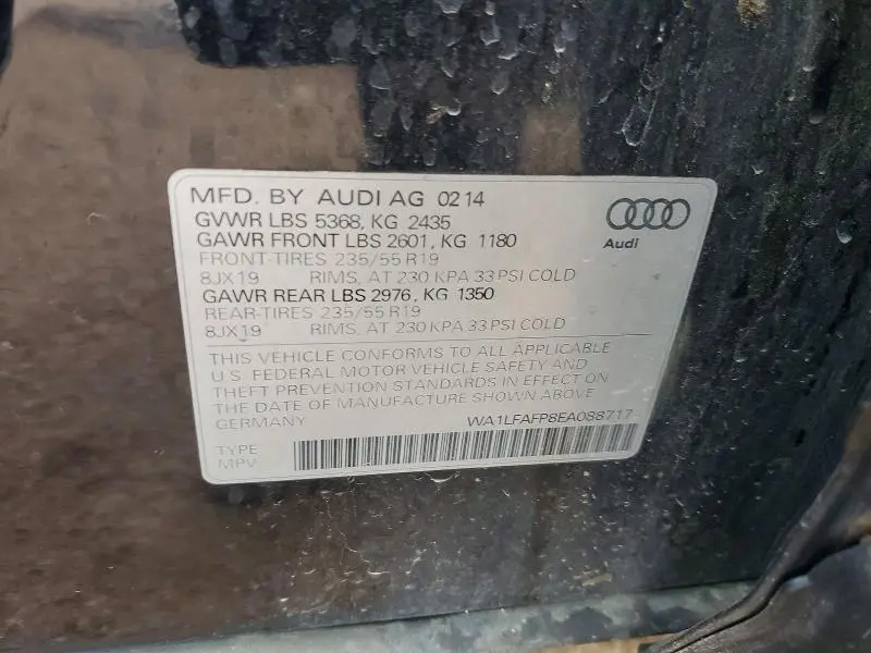 2014 AUDI Q5 PREMIUM PLUS  