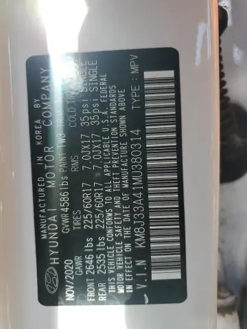 2021 HYUNDAI TUCSON LIMITED  