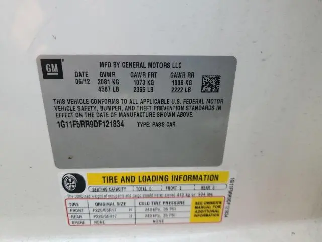 2013 CHEVROLET MALIBU 2LT  