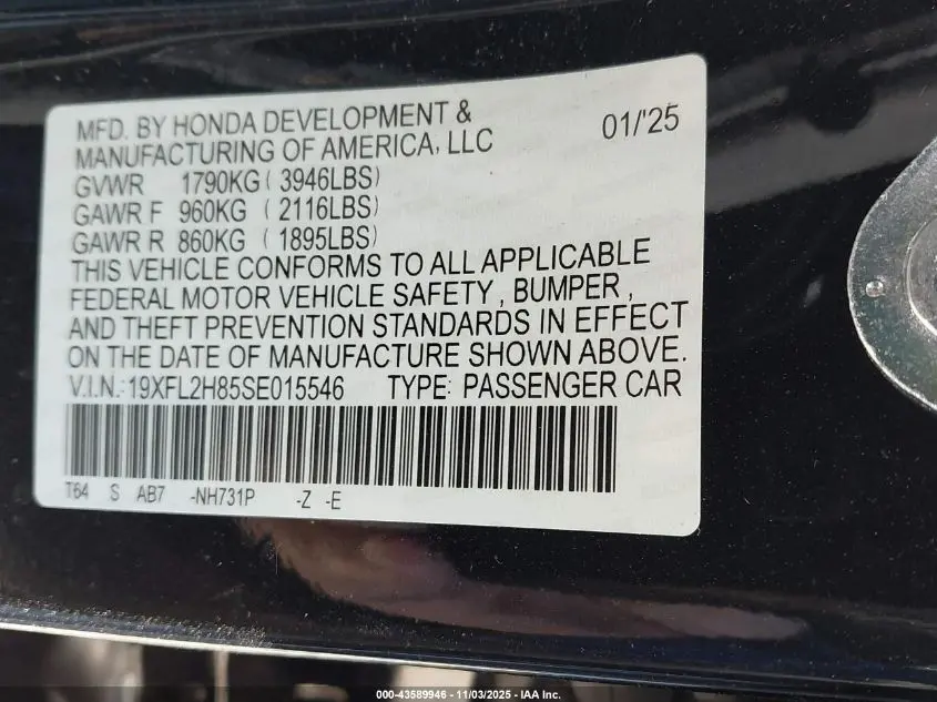 2025 HONDA CIVIC SEDAN SPORT