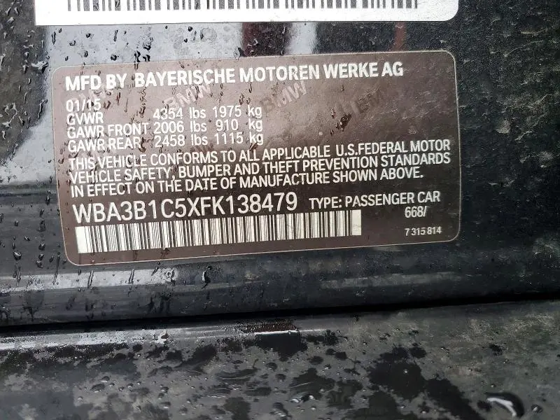 2015 BMW 320 I  