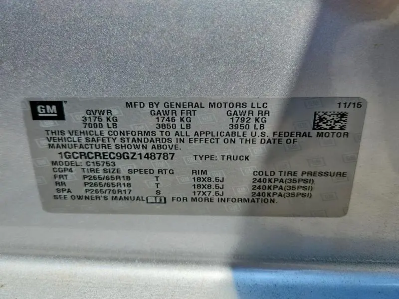 2016 CHEVROLET SILVERADO C1500 LT  