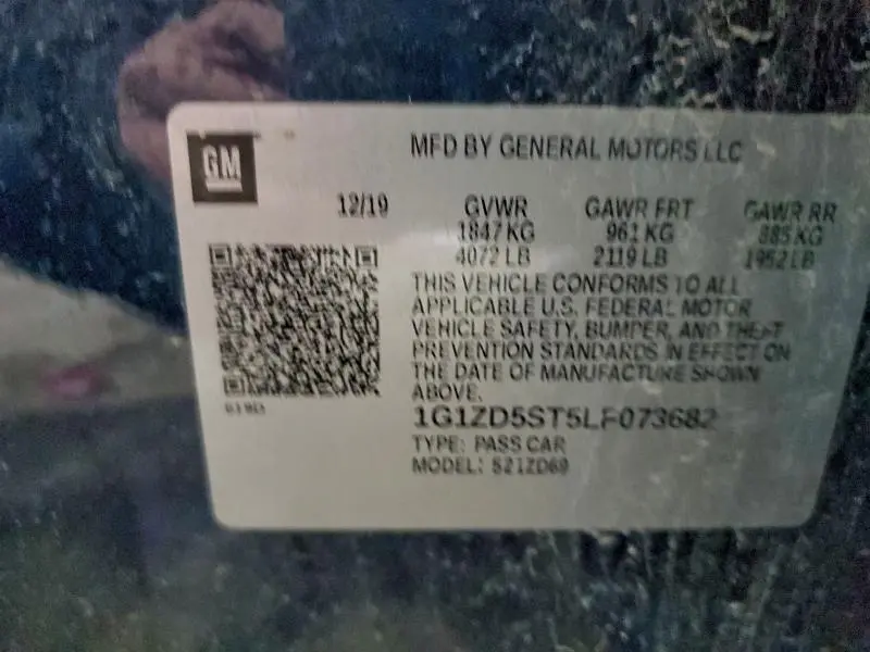 2020 CHEVROLET MALIBU LT  