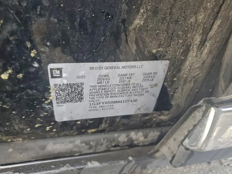 2021 CHEVROLET BOLT EV LT  