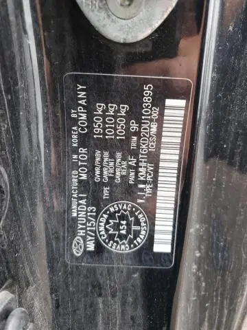 2013 HYUNDAI GENESIS COUPE 2.0T  