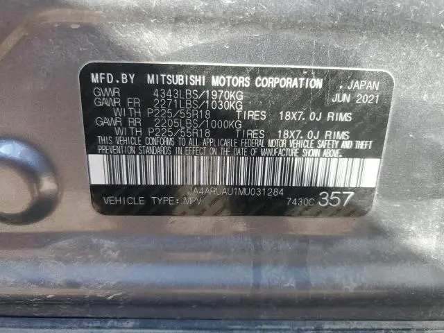 2021 MITSUBISHI OUTLANDER SPORT ES