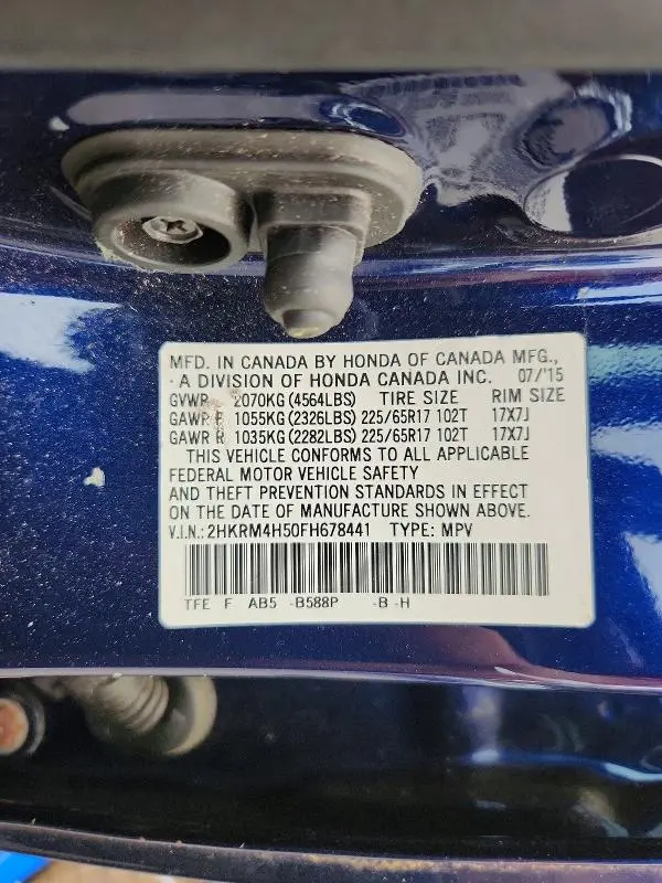 2015 HONDA CR-V EX  