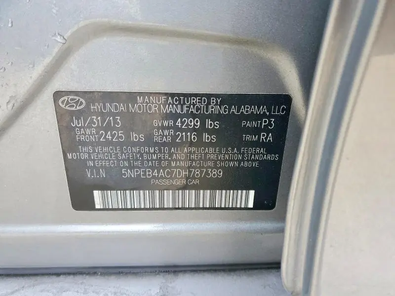 2013 HYUNDAI SONATA GLS  