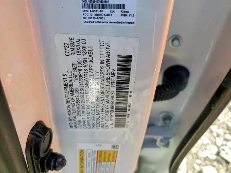 2022 HONDA PILOT TRAILSPORT  