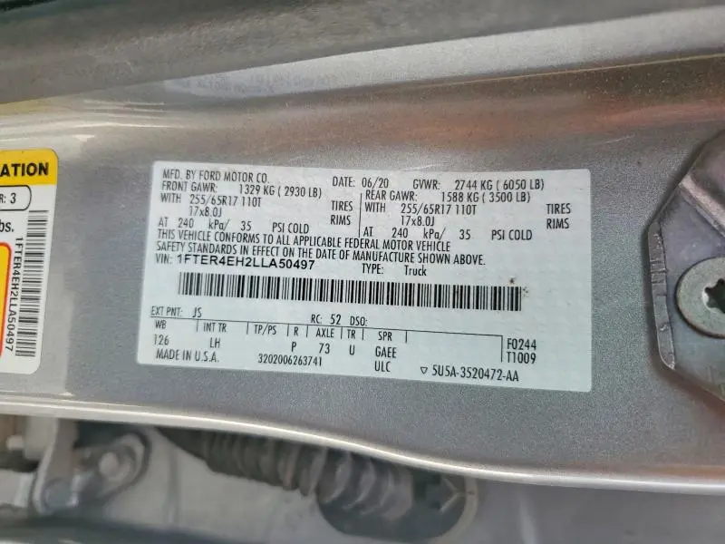 2020 FORD RANGER XL  