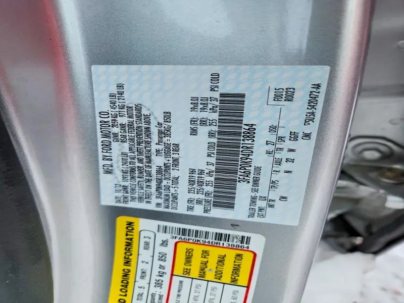 2013 FORD FUSION TITANIUM  