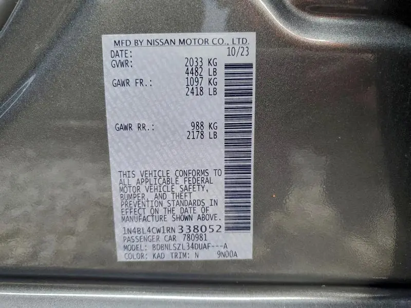 2024 NISSAN ALTIMA SR  