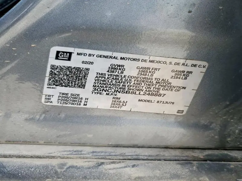 2020 CHEVROLET TRAX LS  